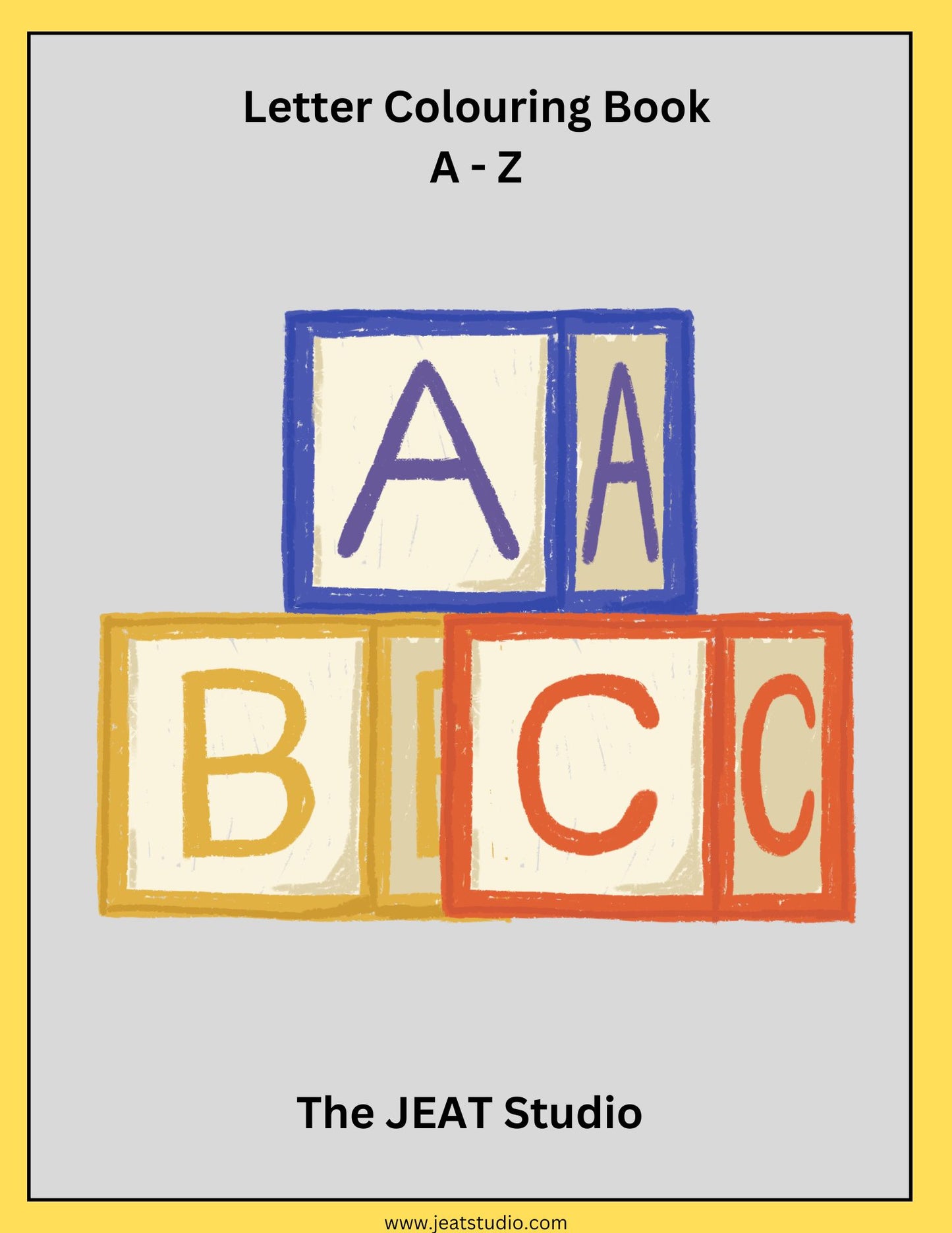 Printable Colouring Book - Letters A to Z Floral